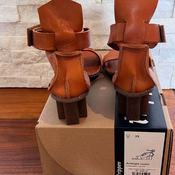 Trippen Antiope Tan Leather Wedge Sandal - like new, in box - Picture 5 of 5